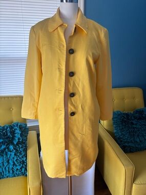Women's Yellow Single-Breasted Coat size 4